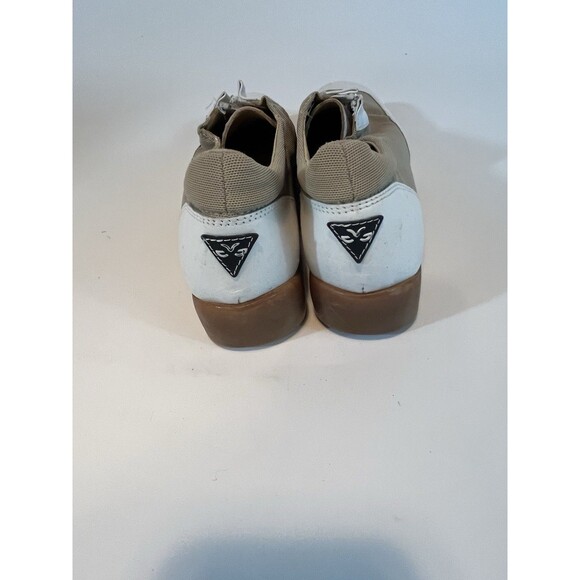 Walter Genuin Linea Stretch Golf Shoes Size 6 White Tan  Zip Up Made In Italy - Picture 3 of 11
